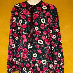 JONES NEW YORK - Floral print button down blouse